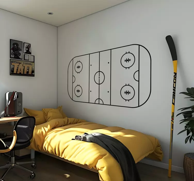 Hockey Rink Wall Decal - TenStickers