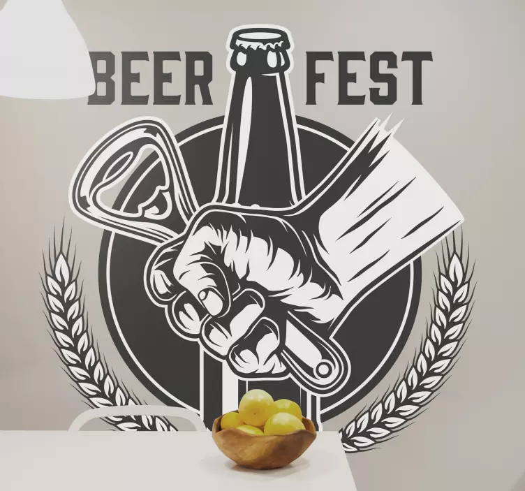 Holiday sticker beer festival design - TenStickers