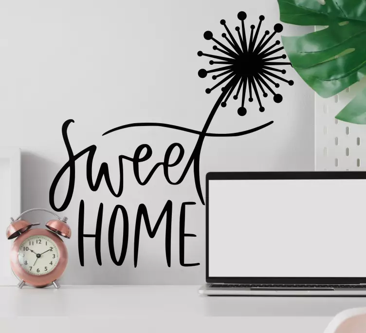 Home sweet home with dandelions stickers quotes - TenStickers