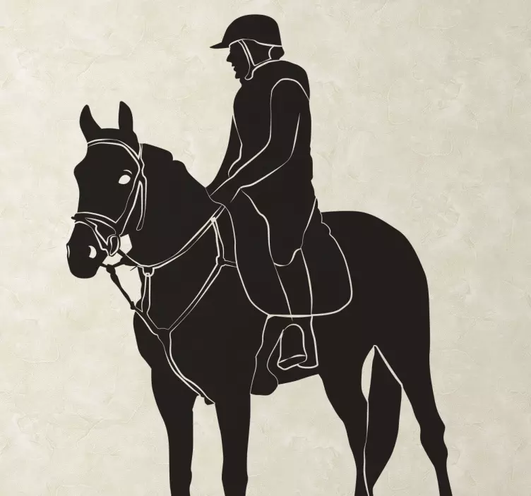 Horse Rider Silhouette farm animal wall sticker - TenStickers