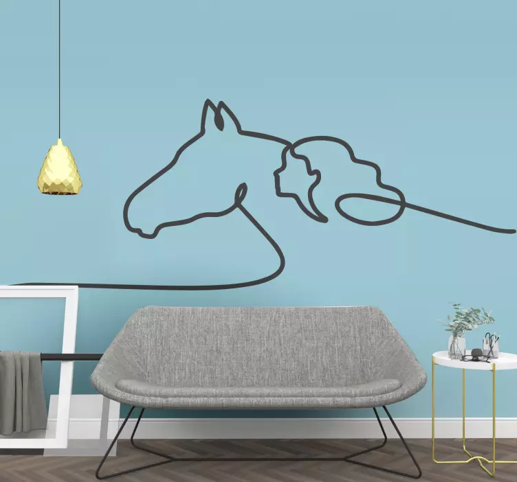 Horse Silhouette Design wild animal sticker - TenStickers