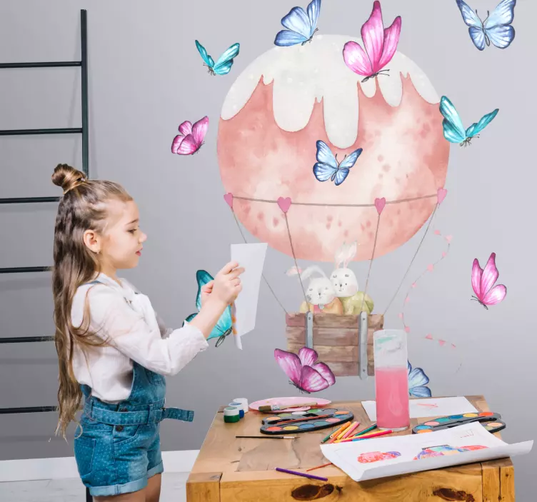 Hot Air Balloon Adventure wall sticker for kids - TenStickers