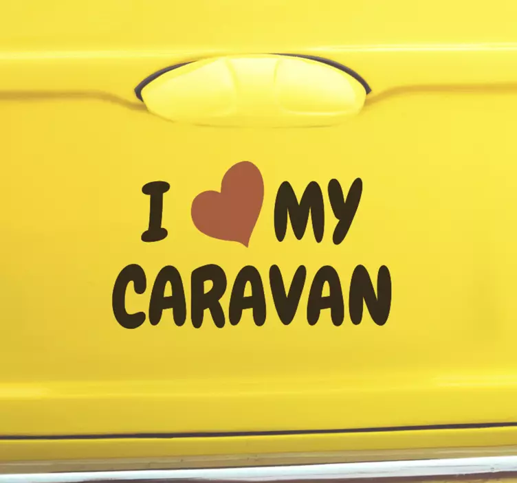 I Love Caravanas Vehicle Sticker - TenStickers