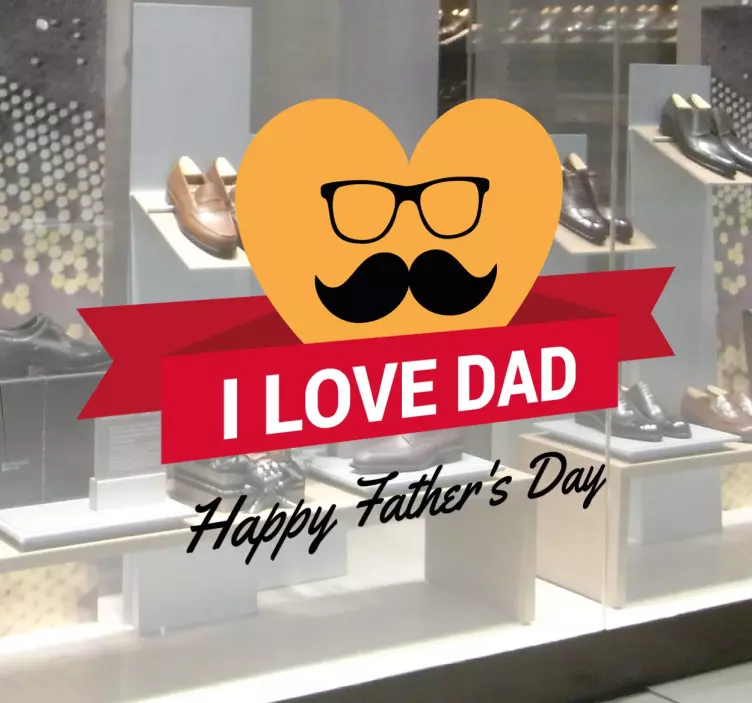 I Love Dad Wall Sticker - TenStickers