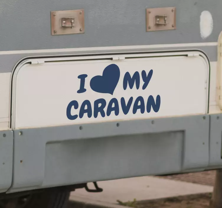 I love my caravan text sticker - TenStickers