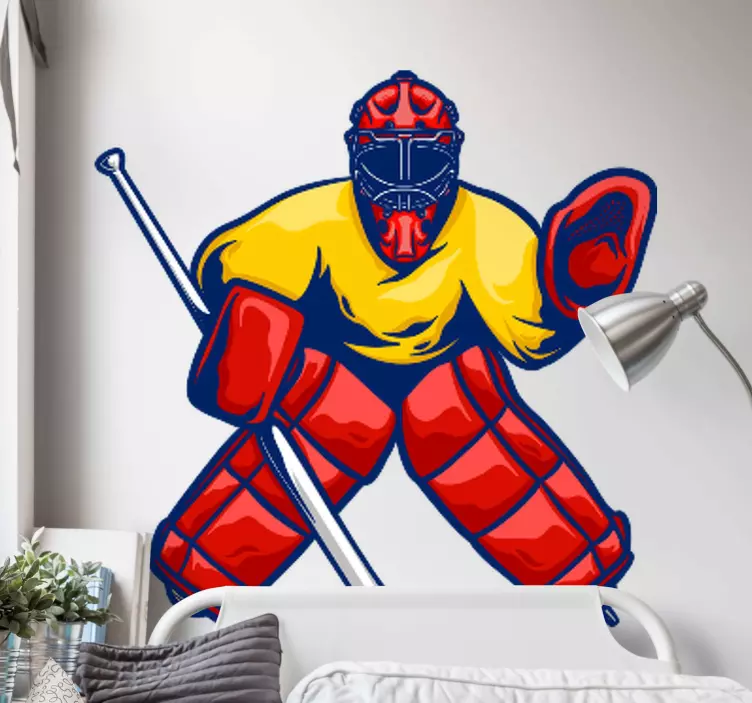 Ice Hockey Goalie football sticker - TenStickers