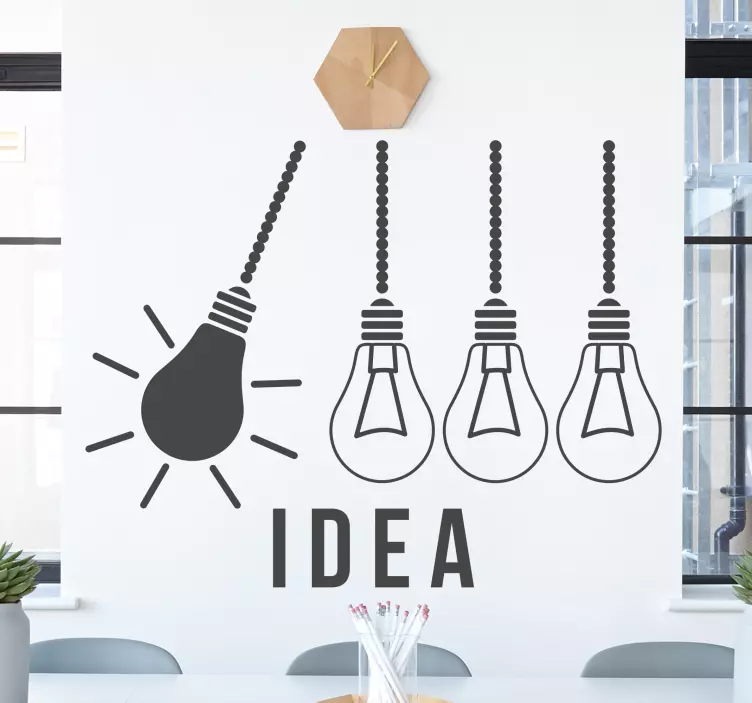 Idea with nice design inspirational quote decal - TenStickers
