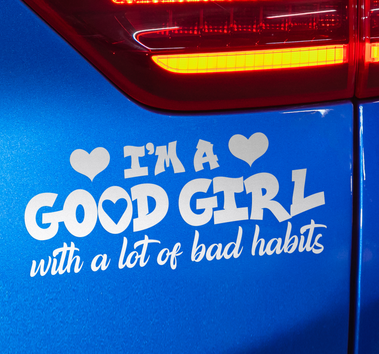 I'm a good girl bumper sticker - TenStickers