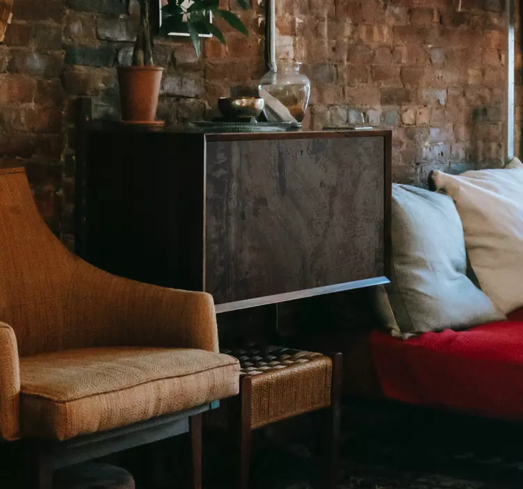 Industrial gray rusty iron furniture decal - TenStickers