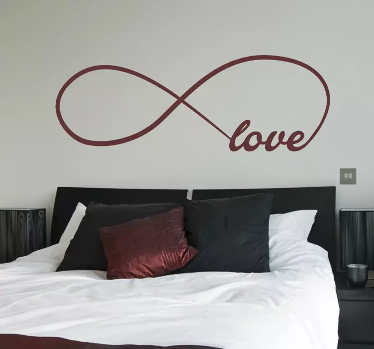 Infinity symbol of love headboard wall sticker - TenStickers