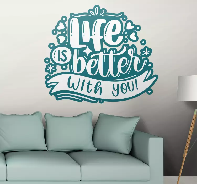 Inspirational Text Design quote wall sticker - TenStickers