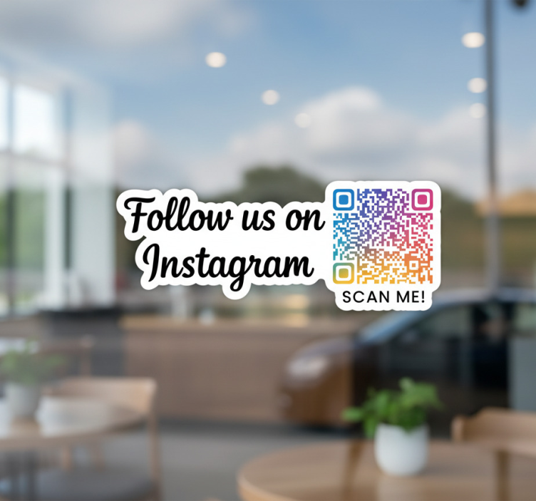 Internet sticker colorful instagram qr code - TenStickers