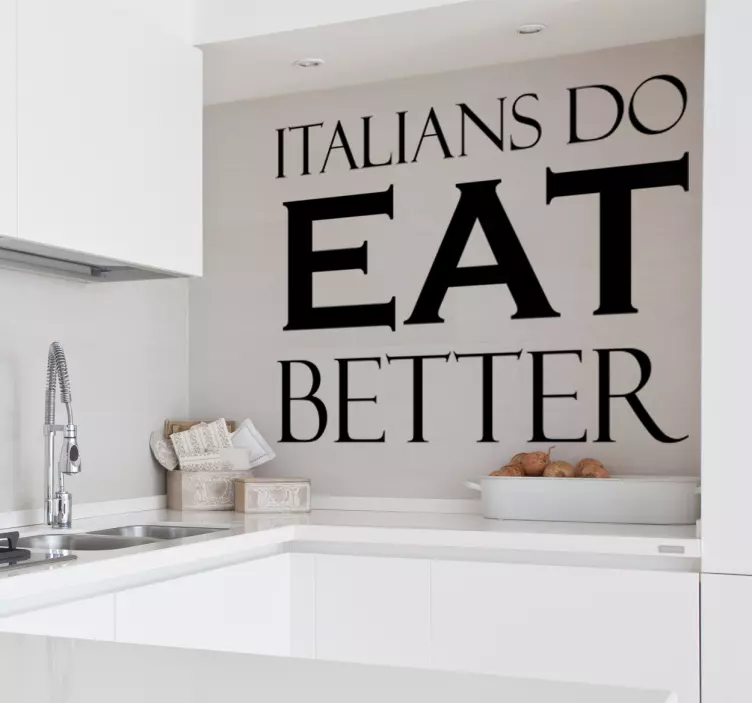 "Italians Do Eat Better" cuisine wall sticker - TenStickers