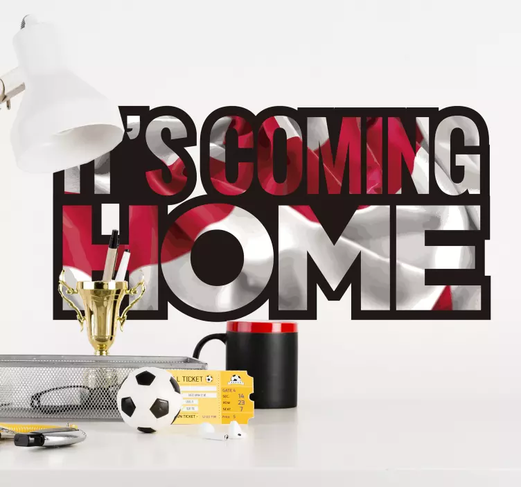 It's coming home football wall sticker - TenStickers