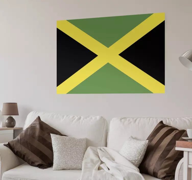 Jamaica Flag Wall Sticker - TenStickers