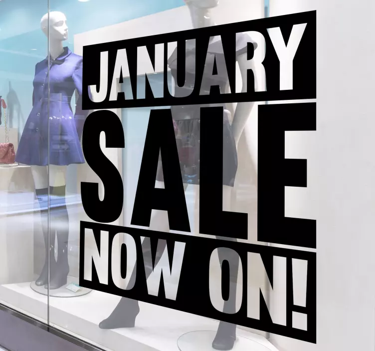 January sale  window sticker - TenStickers