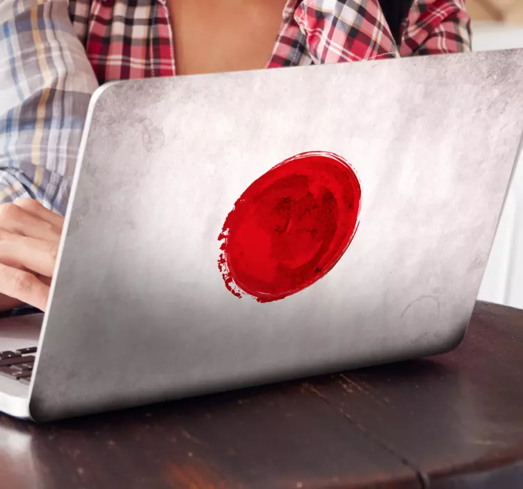 Japanese flag laptop sticker - TenStickers