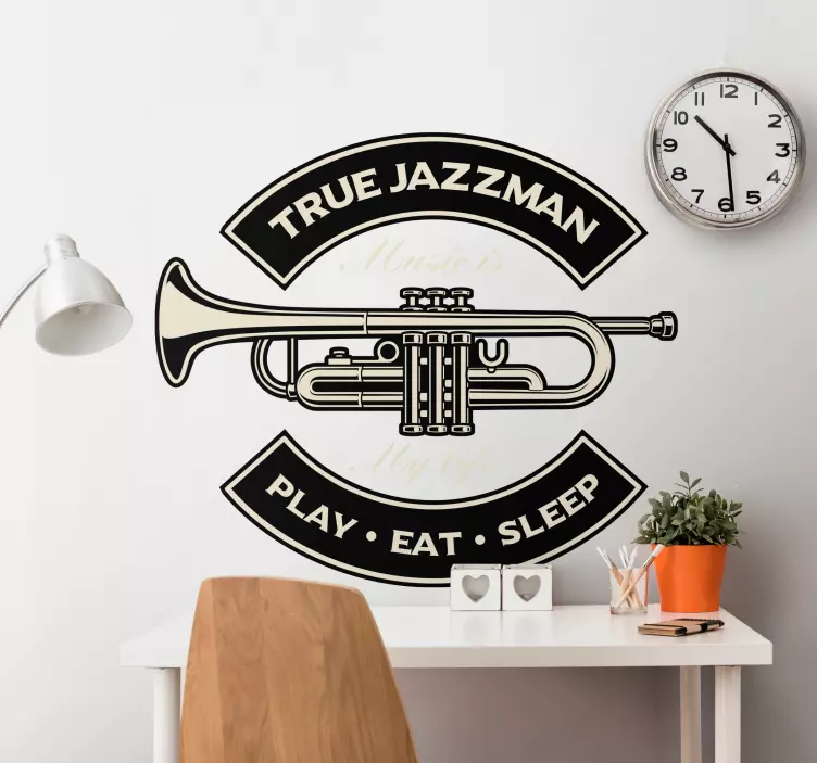 Trumpet emblem wall sticker - TenStickers
