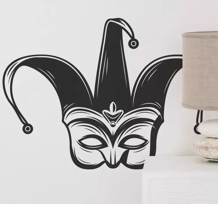 Jester Mask Artwork wall sticker for kids - TenStickers