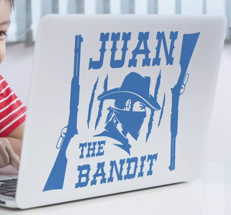 JUAN THE BANDIT NAME CUSTOM laptop sticker - TenStickers