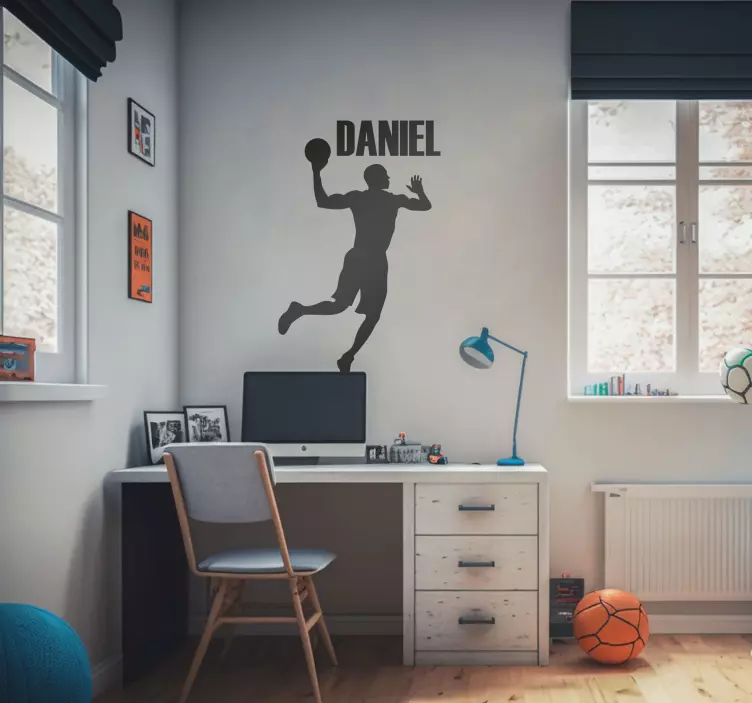 Jumping Basketball Player Custom Sticker  - TenStickers