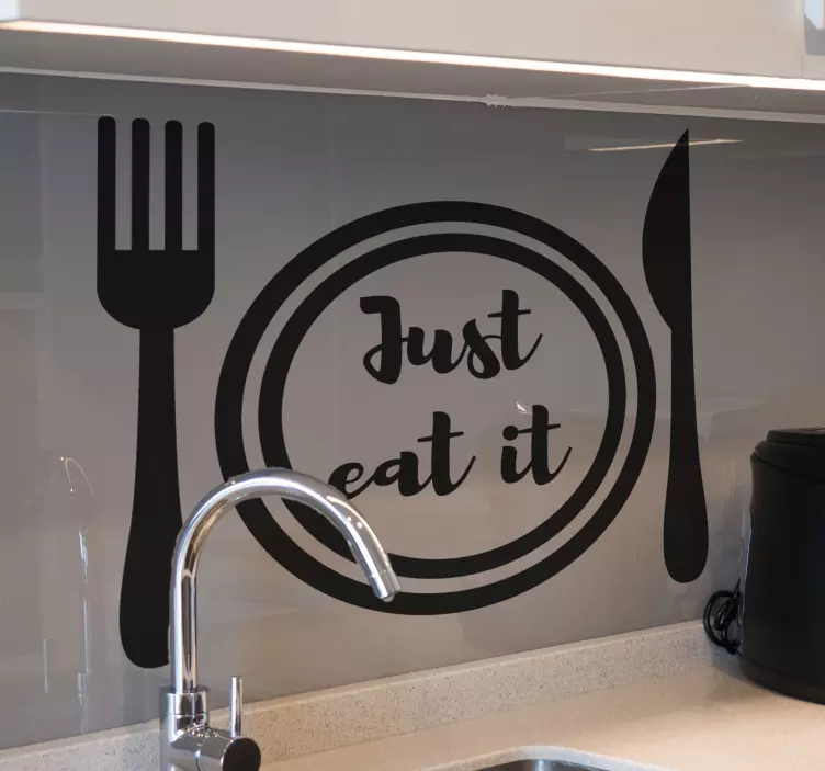 just eat it kitchen wall sticker - TenStickers