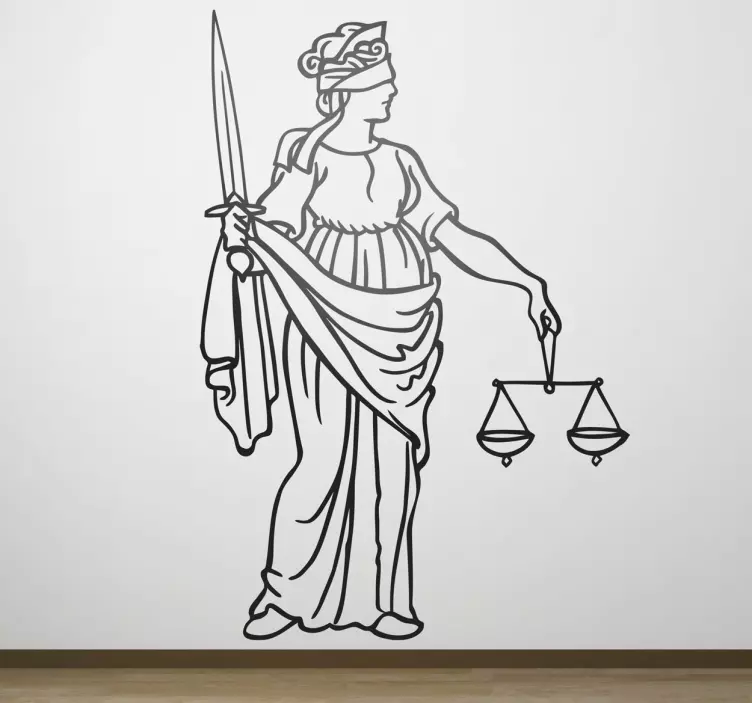 Justice lady vinyl Wall Decal - TenStickers
