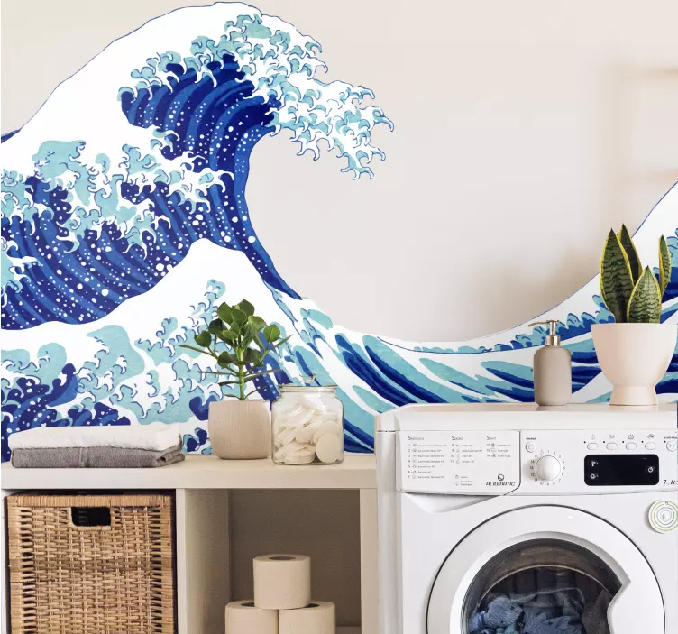 Kanagawa wave marine wall decal - TenStickers