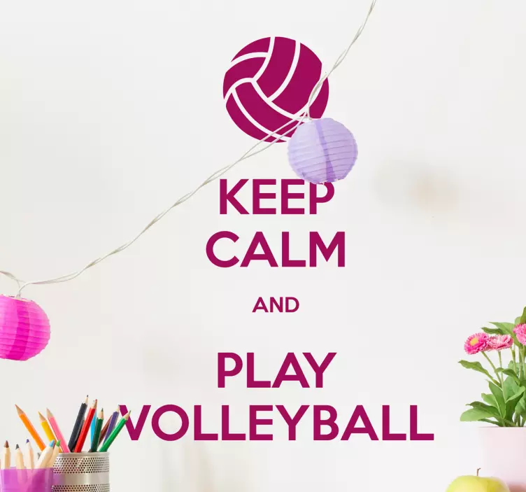 KEEP CALM PLAY VOLLEYBALL sport sticker - TenStickers