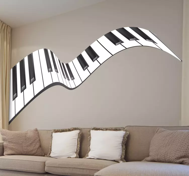 Keyboard instrumental music wall sticker - TenStickers