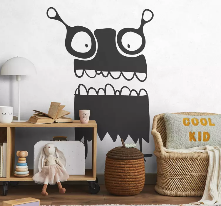 Kids Alien weird space wall sticker - TenStickers