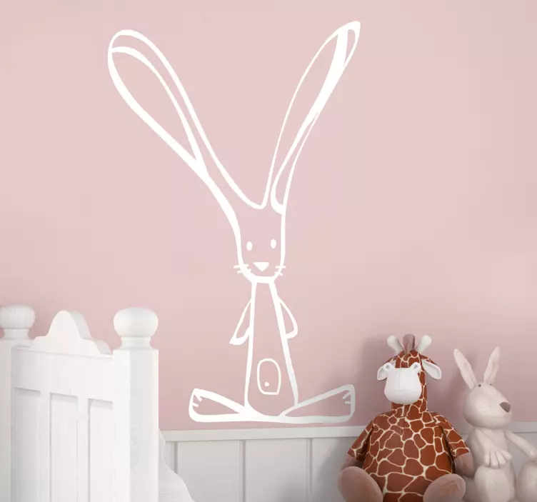 Lovely Kids Bunny Wall Sticker - TenStickers