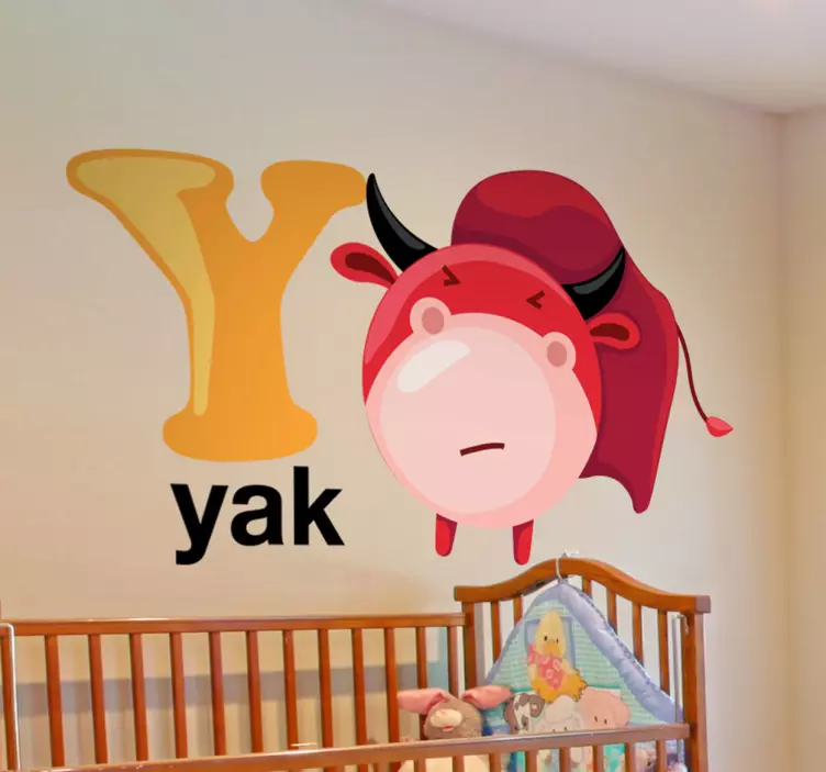 Kids Letter Y Sticker - TenStickers