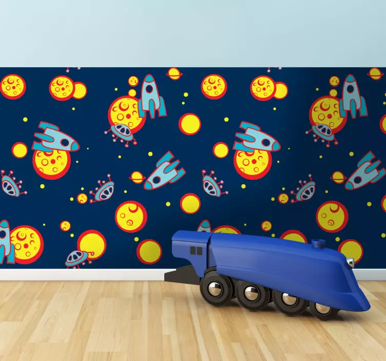 Kids planets space wall sticker - TenStickers