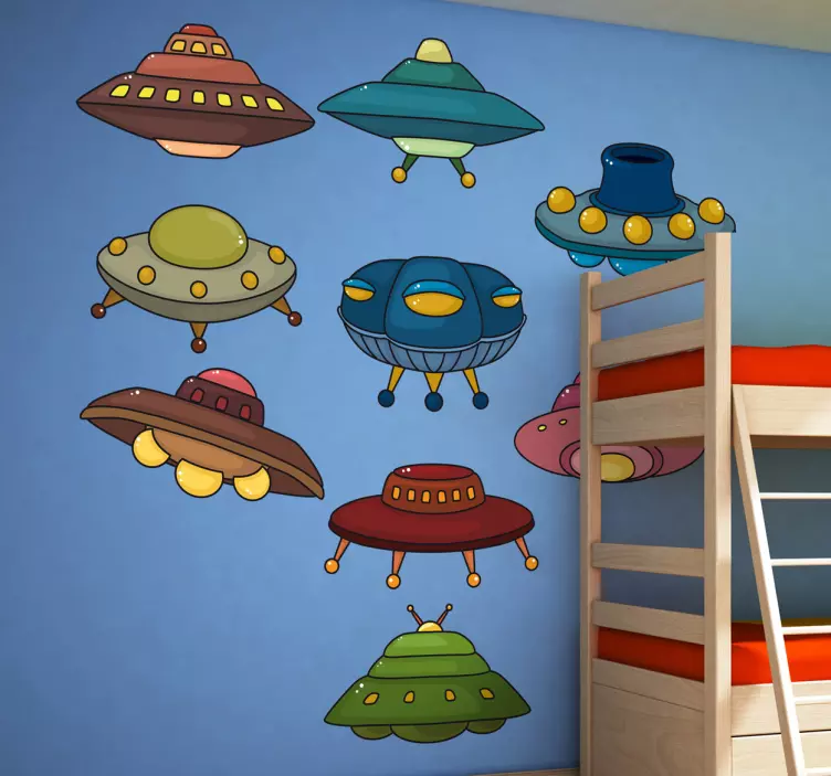 Kids UFOs Space Wall Stickers - TenStickers