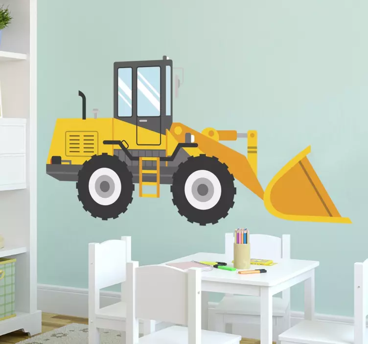Yellow Digger Wall Sticker for Kids - TenStickers