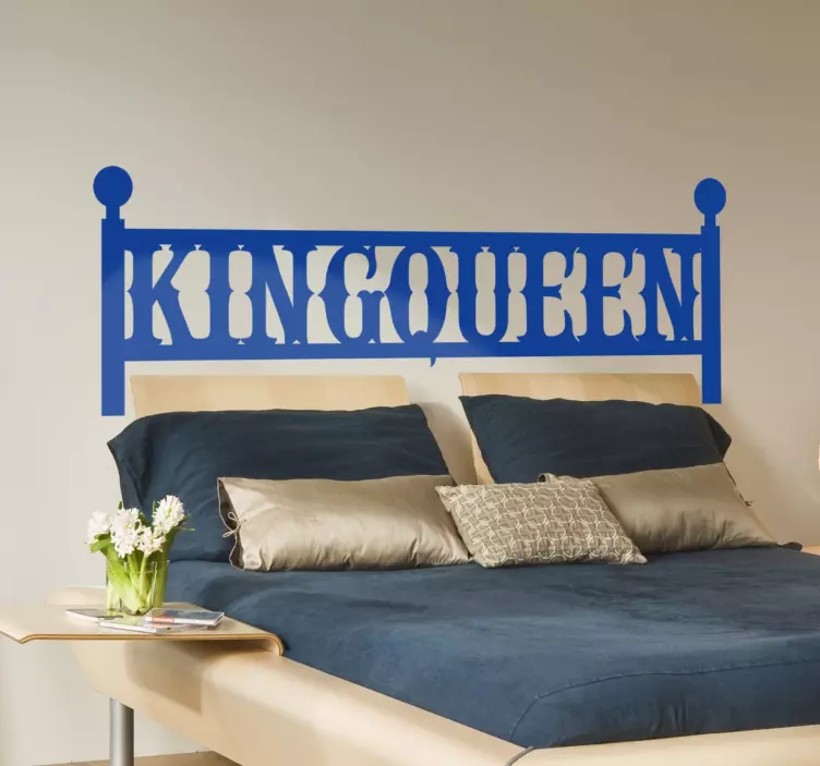 King & Queen Headboard Decal - TenStickers