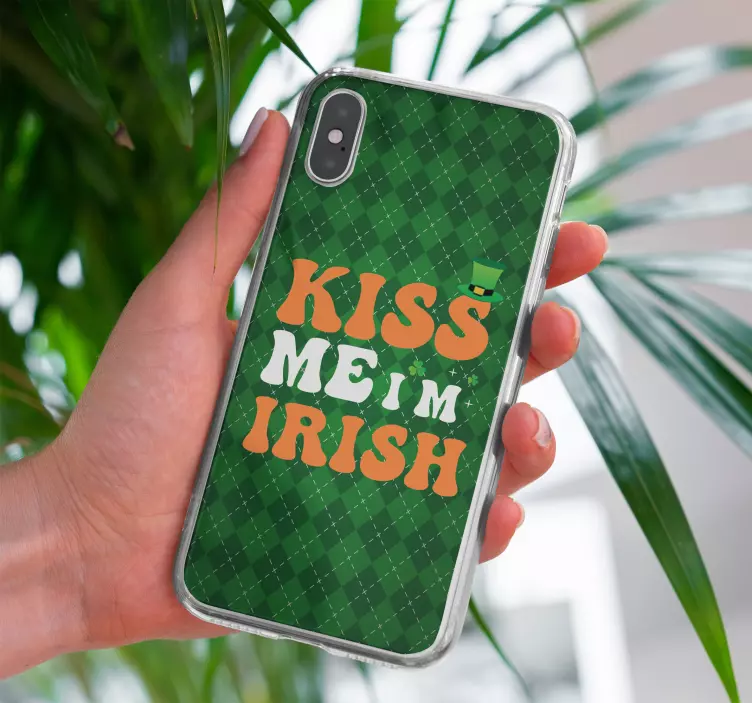 Kiss Me I'm Irish iPhone Sticker - TenStickers