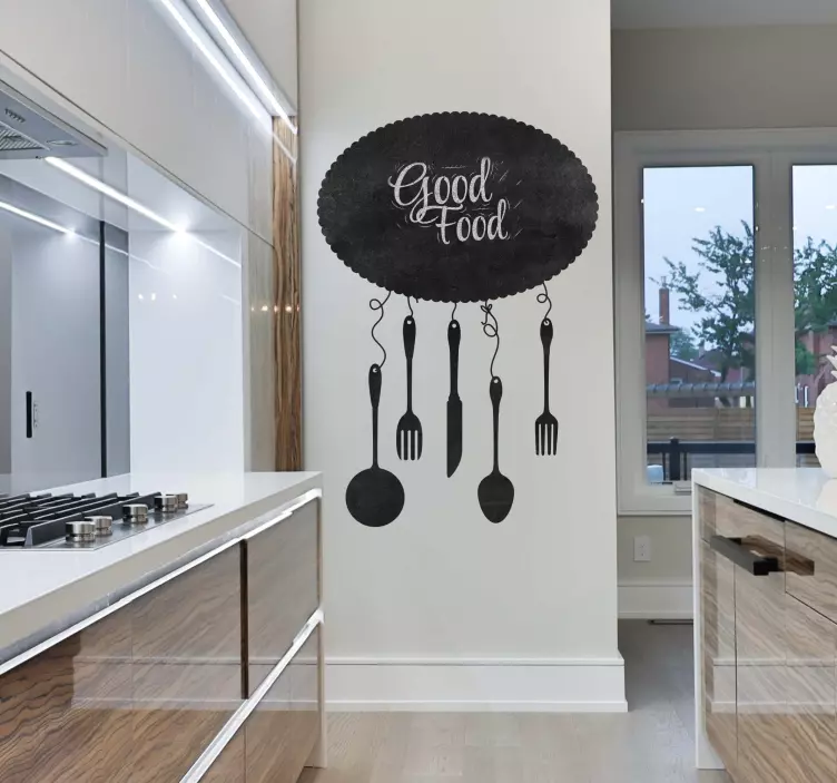 Utensils chalkboard sticker - TenStickers