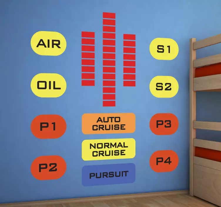 Knight rider gaming wall sticker for bedroom - TenStickers