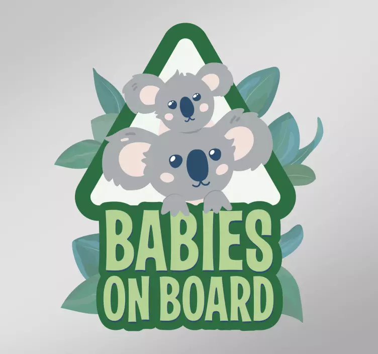 Koalas baby on board sticker - TenStickers