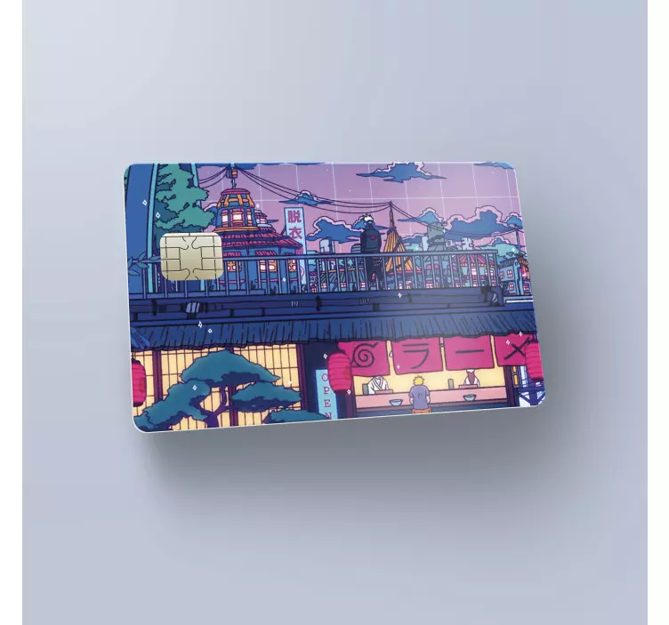 Konohagakure city bank card sticker - TenStickers