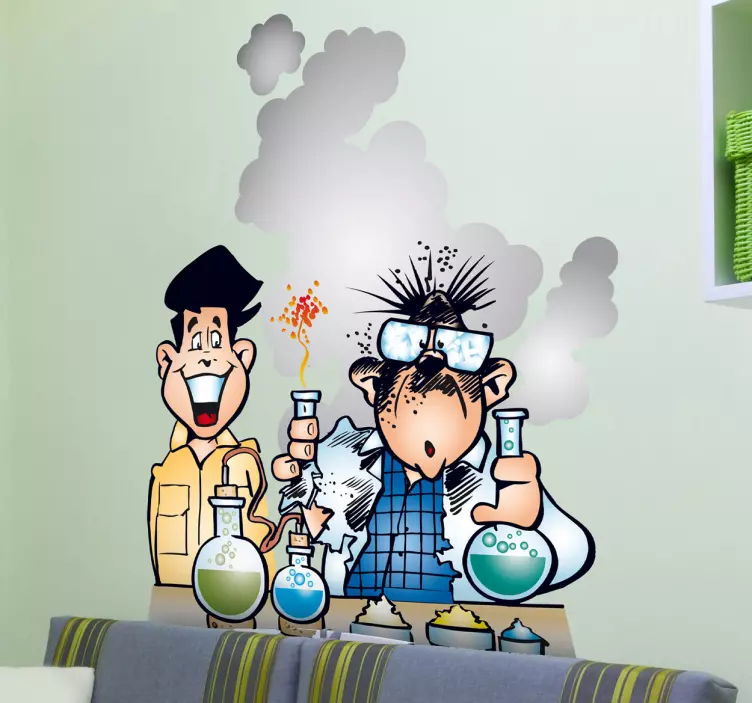 Laboratory Explosion Kids Stickers - TenStickers