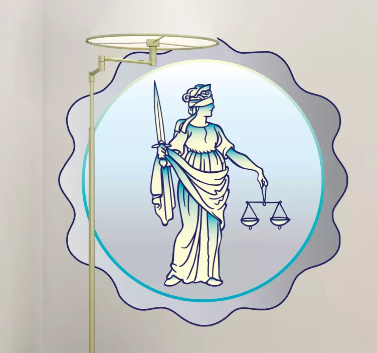 Lady Justice Emblem health and beauty sticker - TenStickers