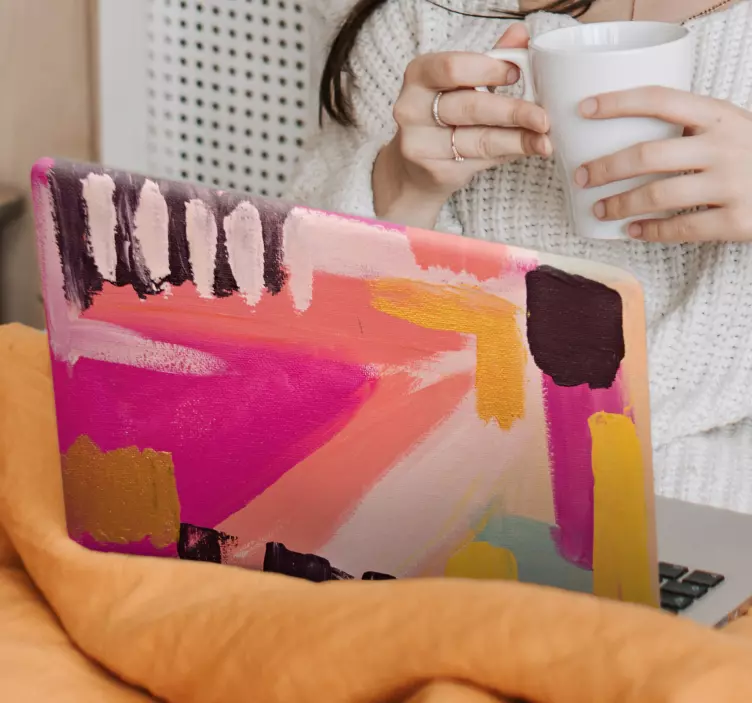Laptop skin with abstract colorful patterns - TenStickers