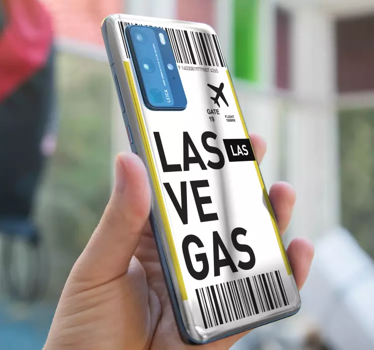 Las Vegas boarding pass huawei sticker - TenStickers