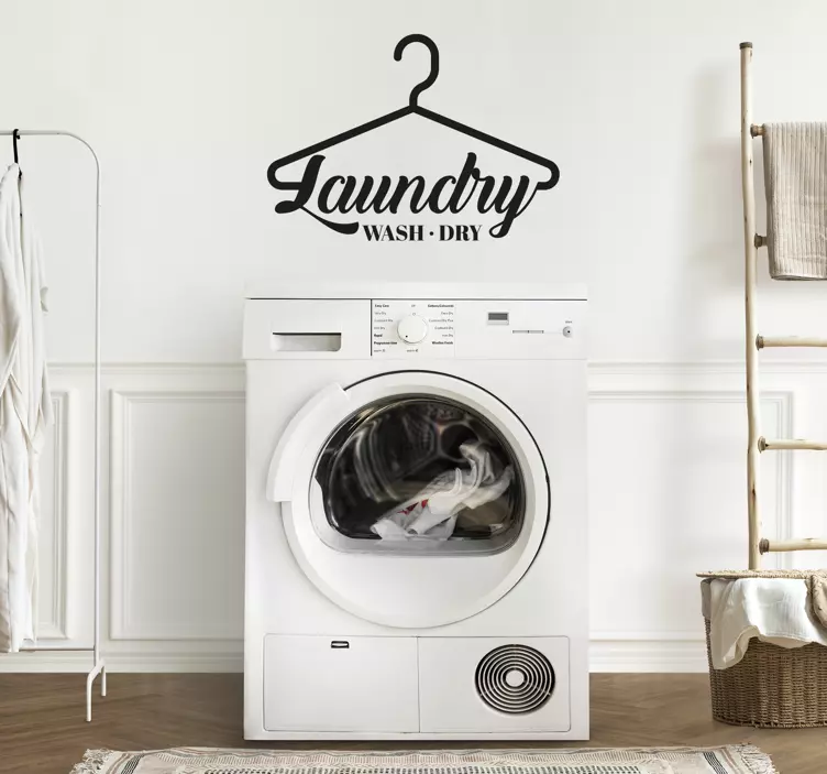 Laundry wash quotes sticker for wall - TenStickers