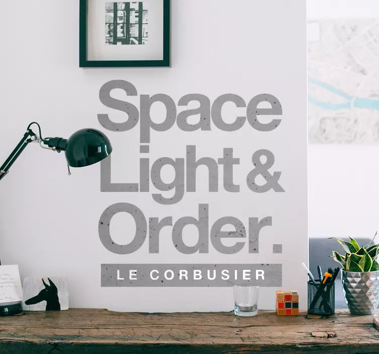 Le Corbusier needs text wall decal - TenStickers