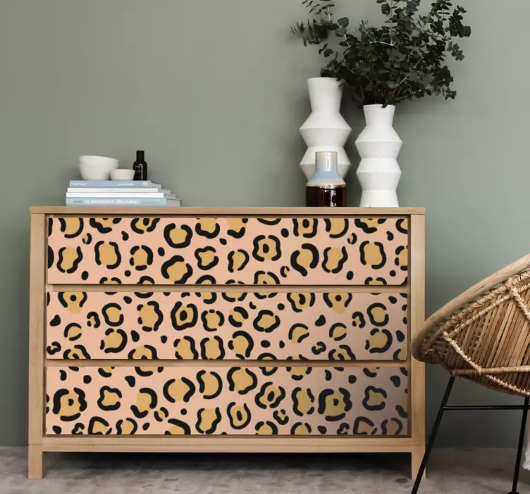 Leopard Print Drawer furniture sticker - TenStickers