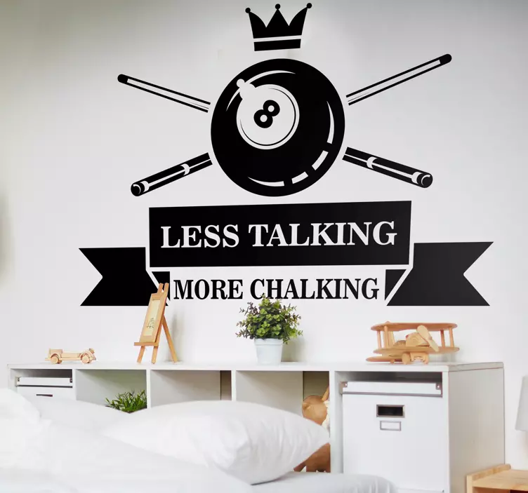 Less Talking Billiard wall decor - TenStickers
